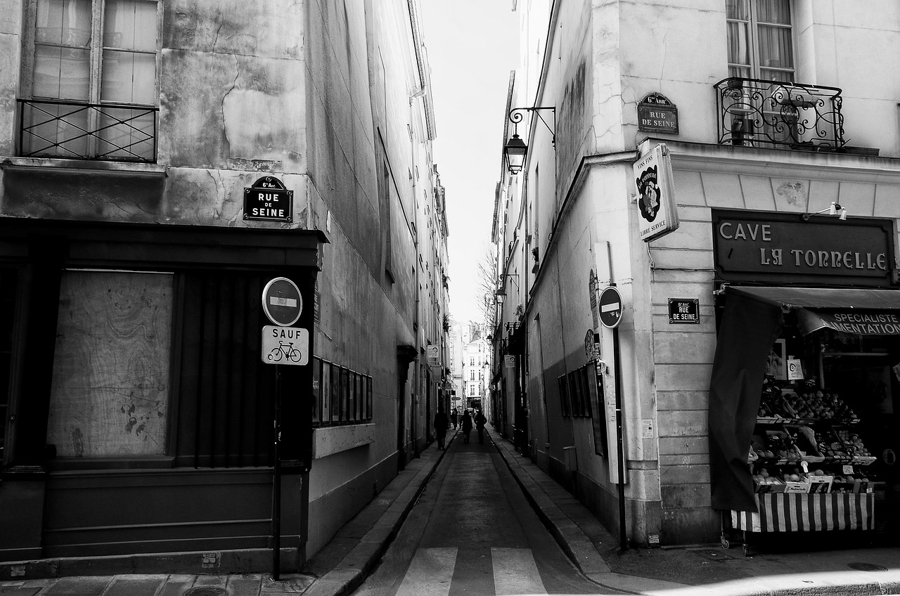 Commerces de la rue de Seine, à Paris